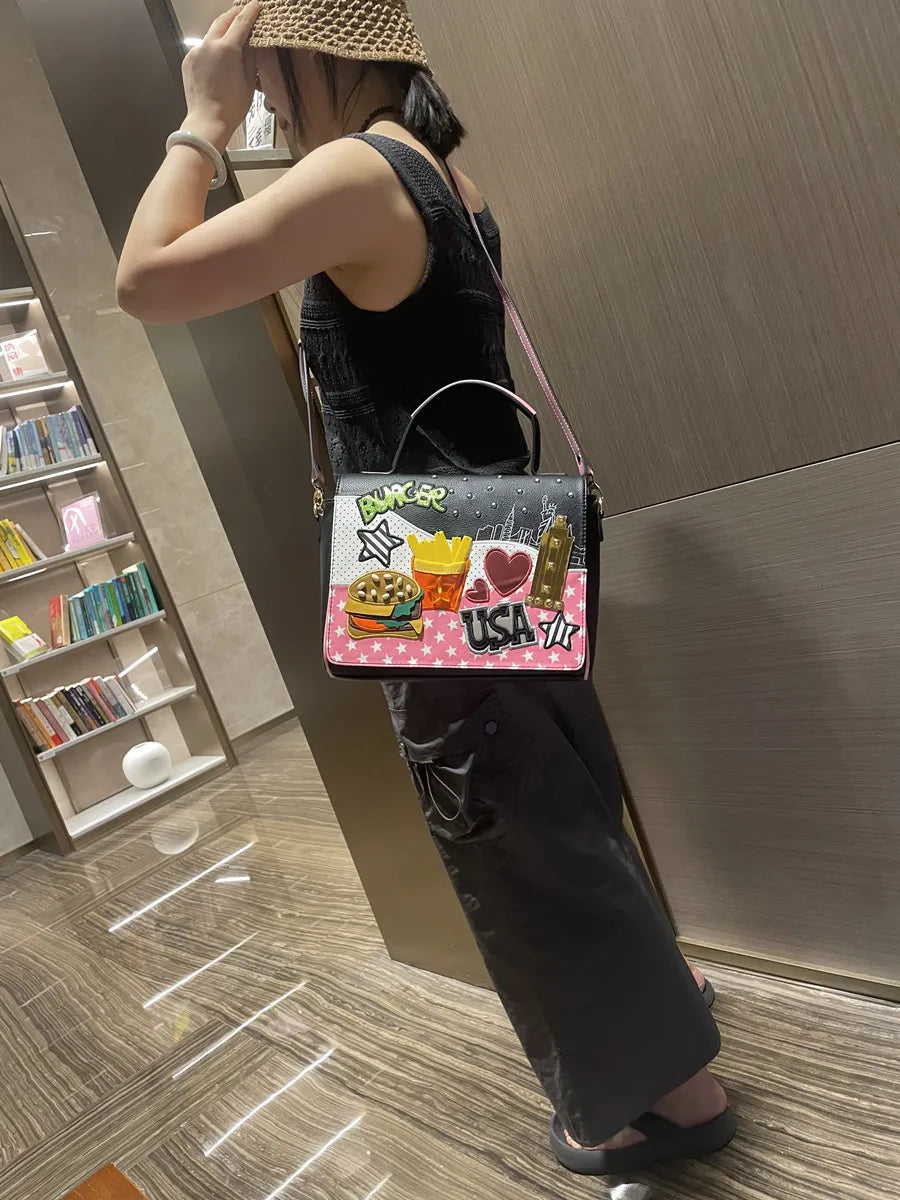 High Quality Women PU Leather Handbags Shoulder Bags Fashion Ladies Rivet Messenger Bags Casual Female Crossbody Bags for Women