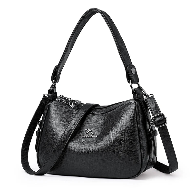 Women's Bags Vintage Genuine High quality PU Women's handbags Casual Ladies' Tote Bags, Soft and Large capacity Handbags wallet