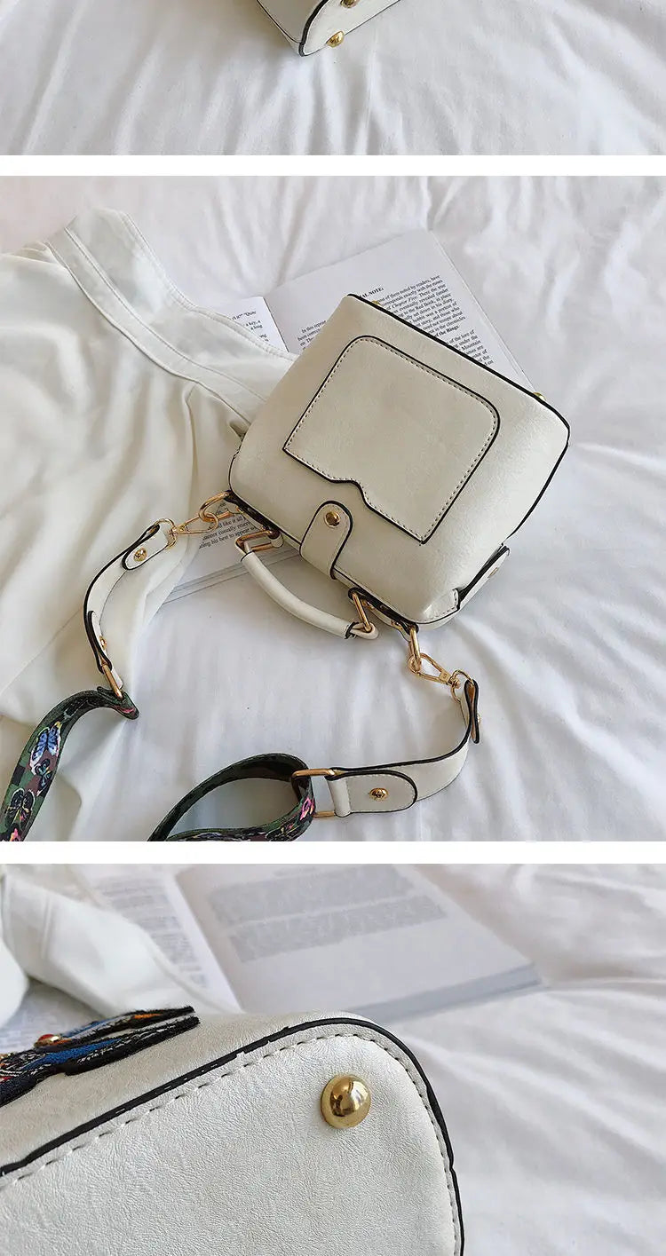 Women Leather Handbag Messenger Bag Purses Satchels Designer Luxury Handbags Crossbody Bags Elephant Embroidered Bags 2023 New