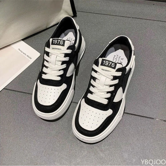 Women's Spring Autumn New Thick soled Casual Sports Shoes for Female Students Simple Comfortable Versatile Board Shoes