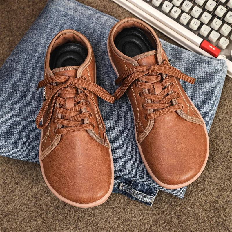 Minimalist Shoe Size 37-48 Men's and Women's Wide Toe Barefoot Casual Artificial Leather Lightweight Walking Sports Shoes