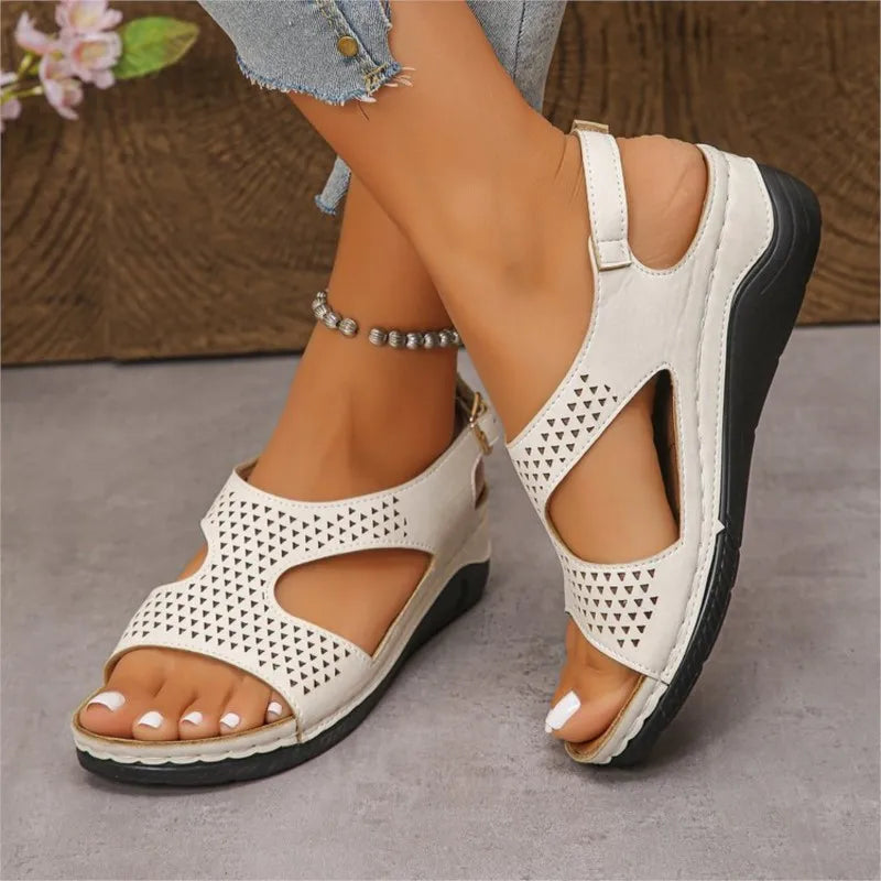Fashion Women Summer Shoes Sandals Wedge Walking Shoes Retro Women's Sandals Non-Slip Breathable Footwear Women Sandal Female