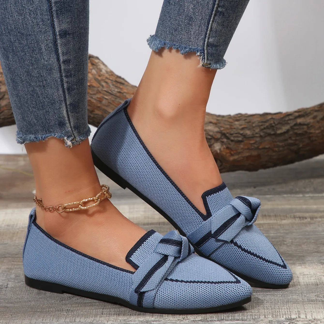 2024 Women Flats Walking Shoes Pointed Top Solid Color Loafers Mesh Breathable Shoes Comfortable Women Sneakers Zapatos De Mujer