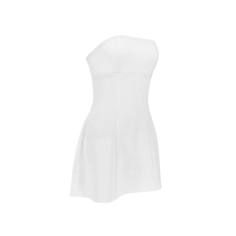 Sexy Women's A-Line Dresses Summer New Solid Sexy Sleeveless Off Shoulder Bodycon Dresses Fashion Elegant Club Party Lady Dress