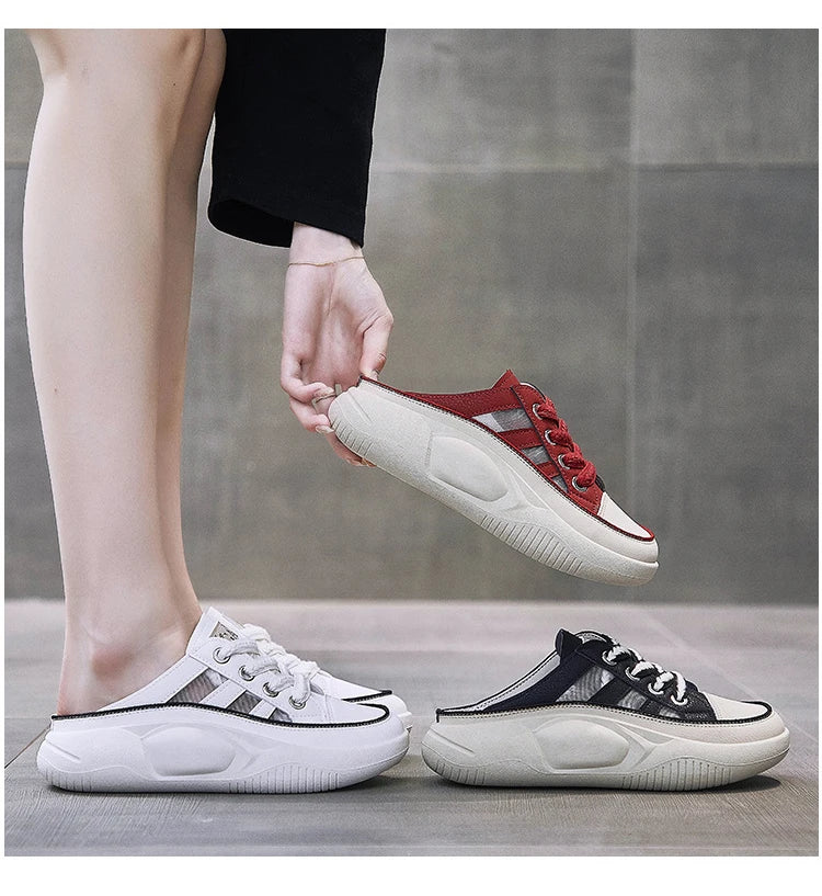 New Women's Shoes Fashion Hollow Out Breathable Thick Sole Lightweight Casual Slippers Shoes for Women Zapatos De Mujer 2023
