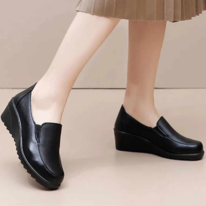 2025 Spring Autumn Women's Flats Shoes Flower Women Round Toe Office Shoe Comfortable Women Shoes Casual Thick Sole Shoes