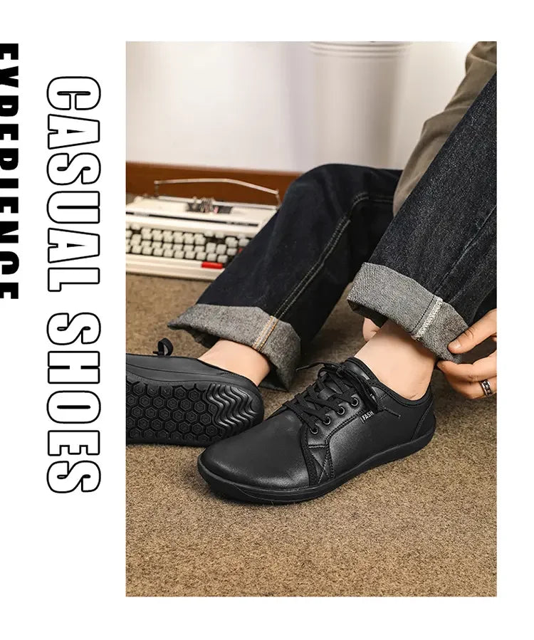 Minimalist Shoe Size 37-48 Men's and Women's Wide Toe Barefoot Casual Artificial Leather Lightweight Walking Sports Shoes