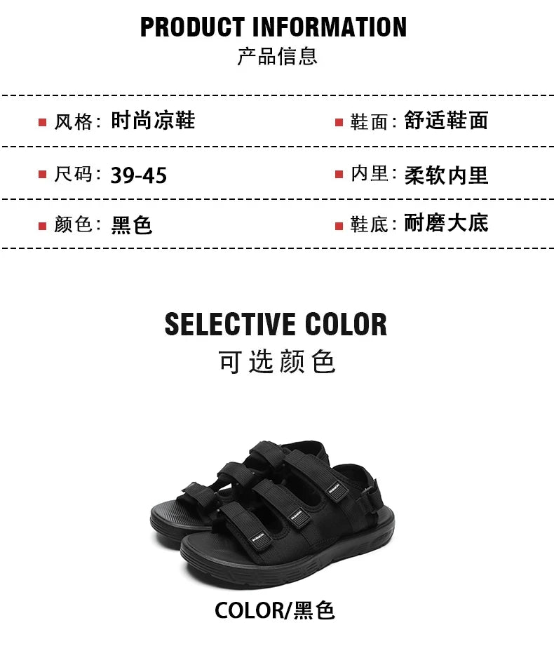 A Pair of Men's Sandals, Summer New Trendy Sports Outer Wear, Non-Slip, Wear-Resistant, Soft-Soled Driving, Cool Beach Shoes for Men