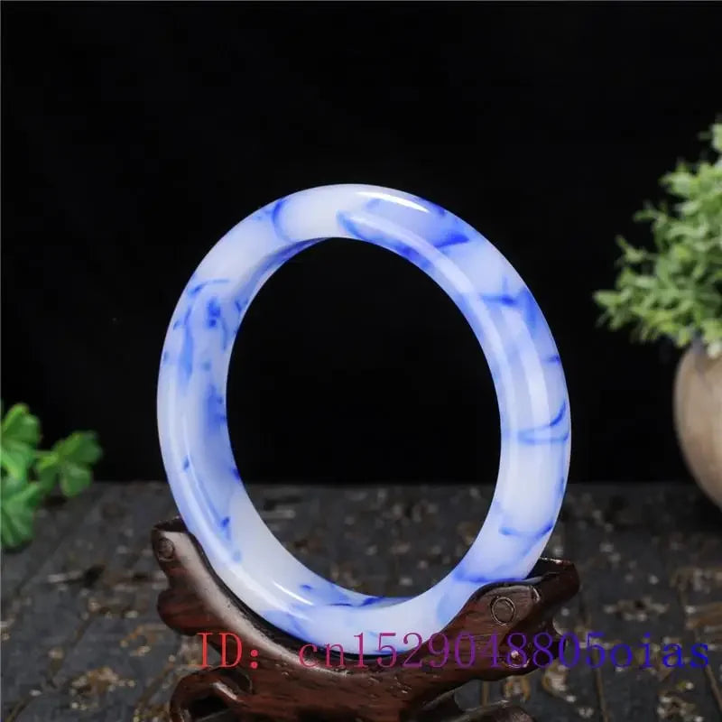 Color Jade Bangle Bracelet Genuine Natural Charm Jewellery Fashion Accessories Hand-Carved Amulet Gifts for Women Her Men