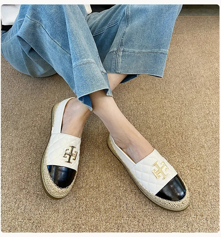 New Shoes for Women Leather Flat Boat Shoes Designer Fisherman Shoes Girl Fashion Slip-on Loafers