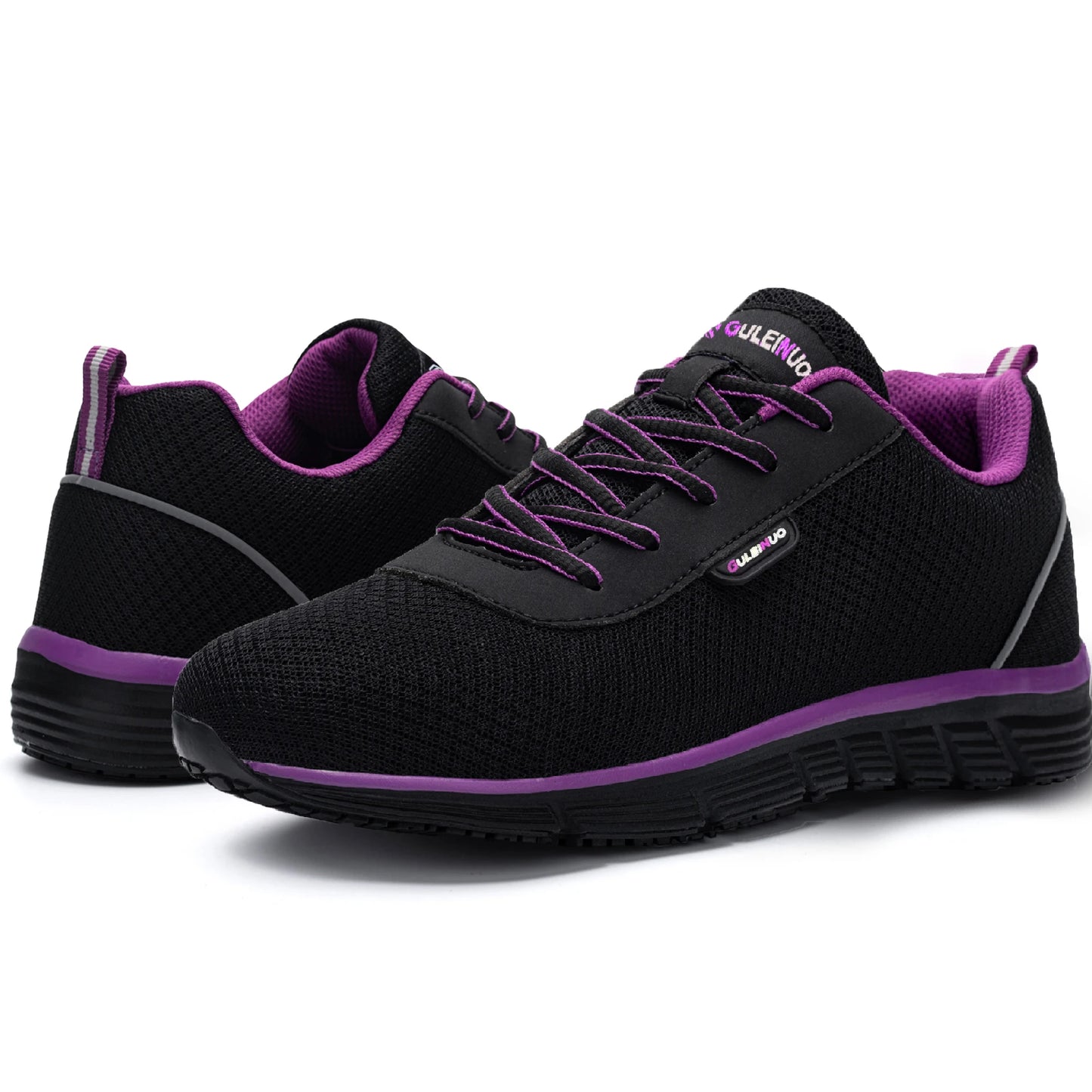 Women's Safety Work Shoes Steel Toe Shoe Lightweight Breathable Anti-smashing SRC Non-slip Sneaker Shoes