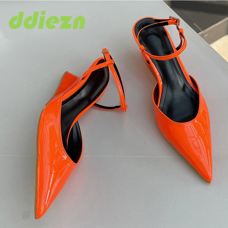 Fashion Wedges Shoes For Women Pointed Toe Female Footwear New 2026 Casual Ladies High Heels Sandals Slingbacks Heel Pumps