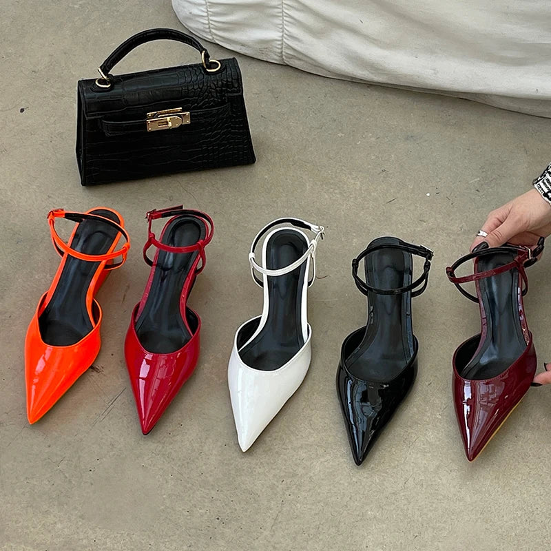 Fashion Wedges Shoes For Women Pointed Toe Female Footwear New 2026 Casual Ladies High Heels Sandals Slingbacks Heel Pumps