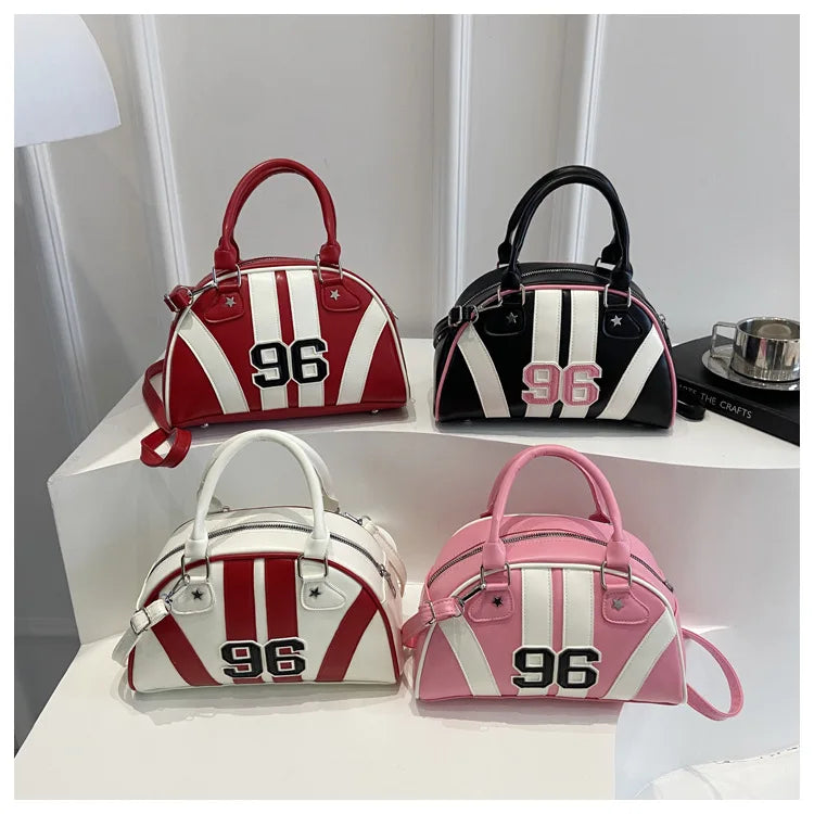 Striped Handbag Women Shoulder Bag, Chic Half Moon Armpit Bag, Stylish Tote Crossbody Bag for Women‘s Daily Work Party Travel