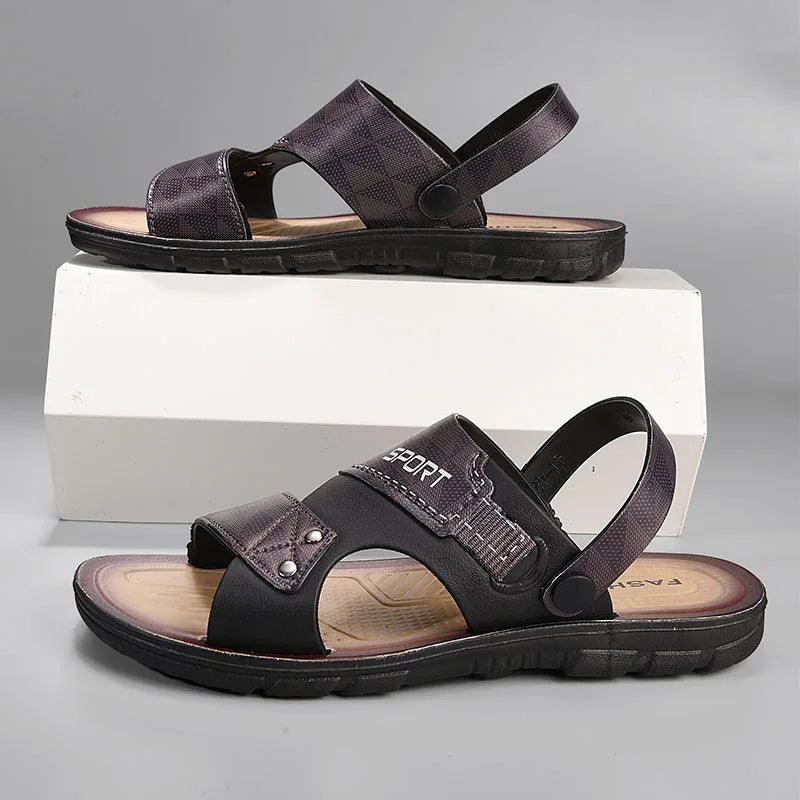 Men's Slippers Sandals Summer New Sandals Male Adult Casual Slippers For Men Beach Shoes Non-slip Open-toe Sandals For Outdoor