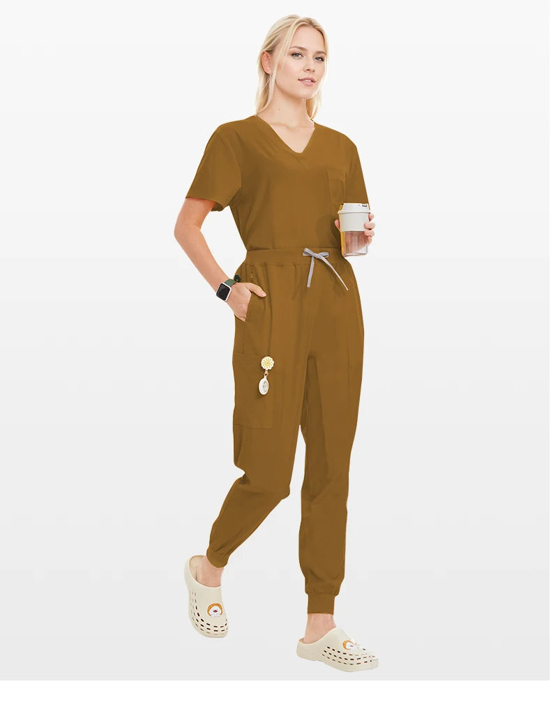 Summer Medical Scrubs Hospital Uniforms Doctor Nurse Workwear 4-way Stretch Pet Clinic Nursing Suits Dentist Working Clothes S21