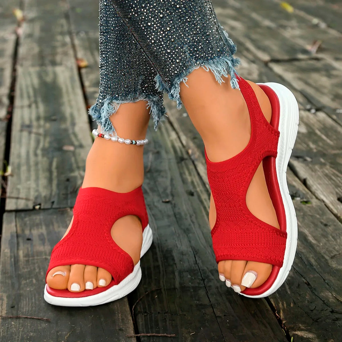 Women's Shoes Summer 2026 Comfortable Casual Sport Sandals Women Beach Wedge Sandals Women Platform  New Style Sandals