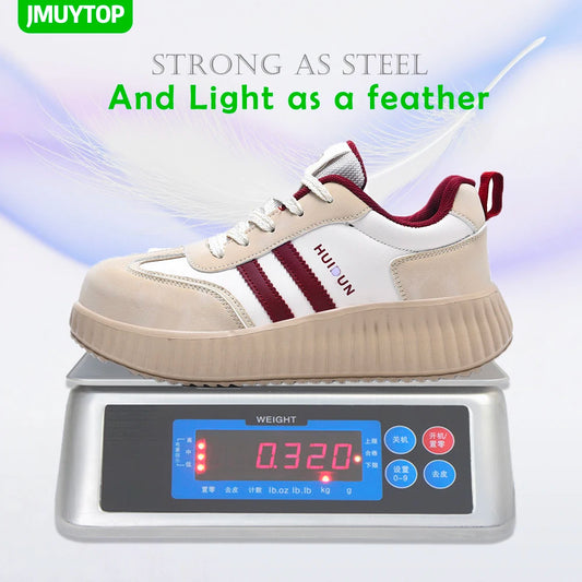 Lightweight women work Shoes Comfor safety shoes woman steel toe Sneakers Breathable Non-Slip female summer Hiking work boots