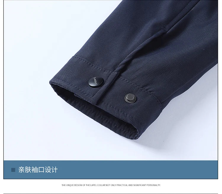 Men's New Spring and Autumn Clothing Stand Up Collar Jacket, Middle-aged and Elderly Jackets, Casual Business Men's Clothing
