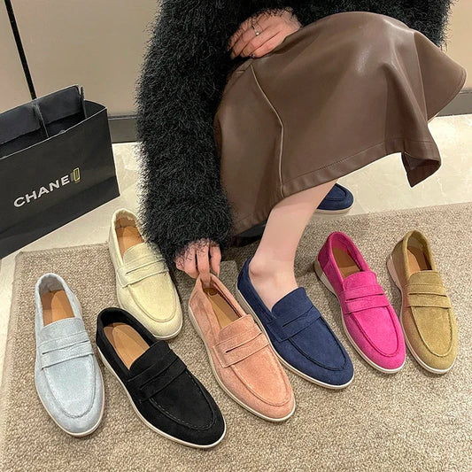 Women's Low Top Shoes 2025 Spring and Autumn New Casual Comfort Loafers High Quality Solid Flat Shoes Zapatos De Mujer