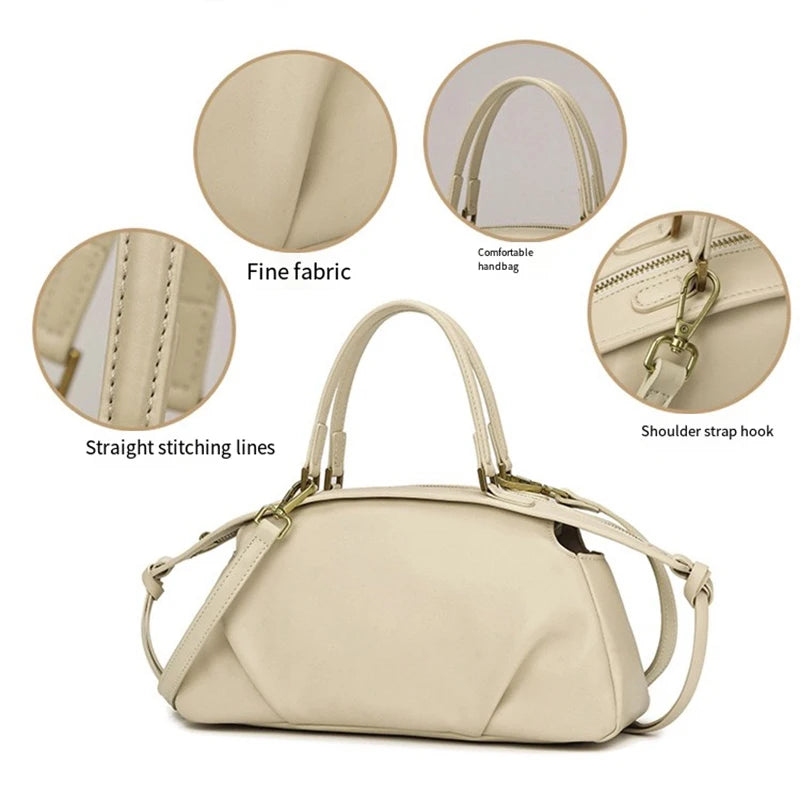 New Women's Bags, Fashionable and Simple Handbags, Niche High-End Shoulder Bags, Versatile Casual Bags for Commuting, Large-Capacity Tote Bags, Soft Leather Crossbody Bags