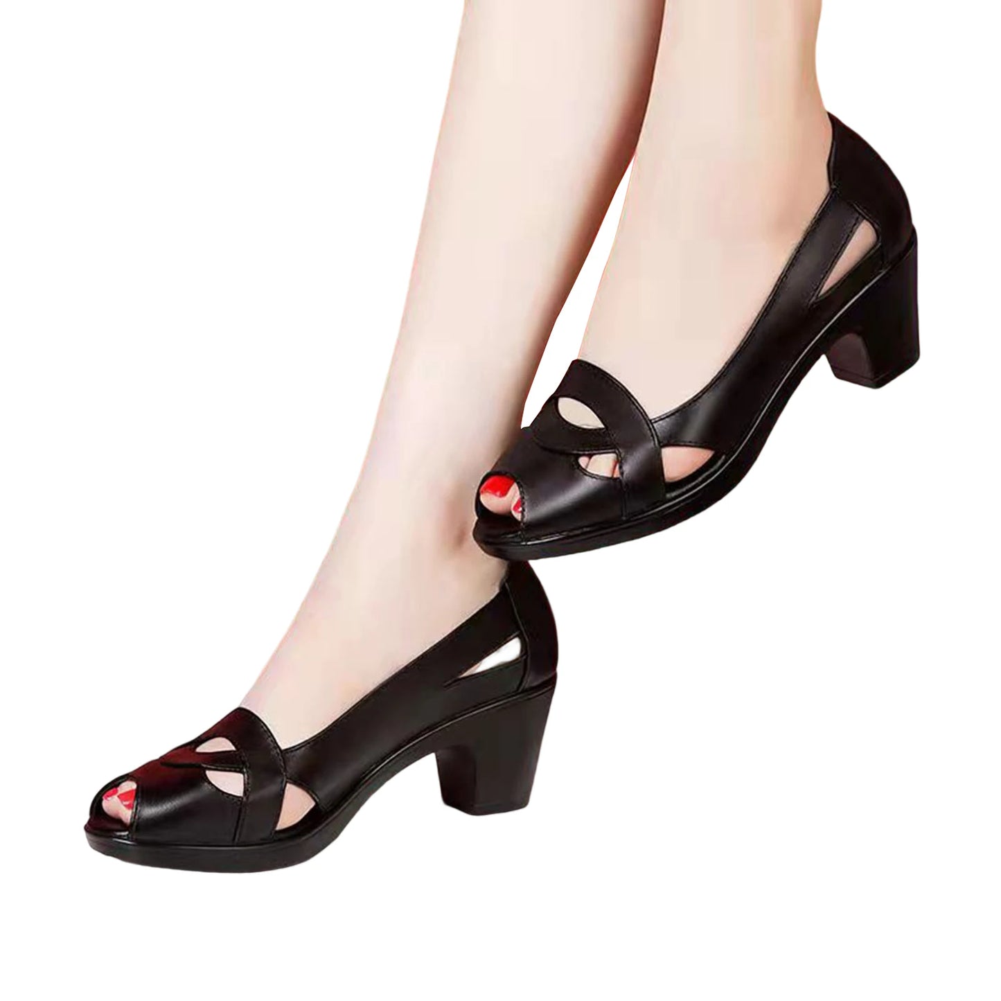 Women's Platform Heels Sandals Female Breathable Leisure Sandals Suitable for Shopping Indoor Walking