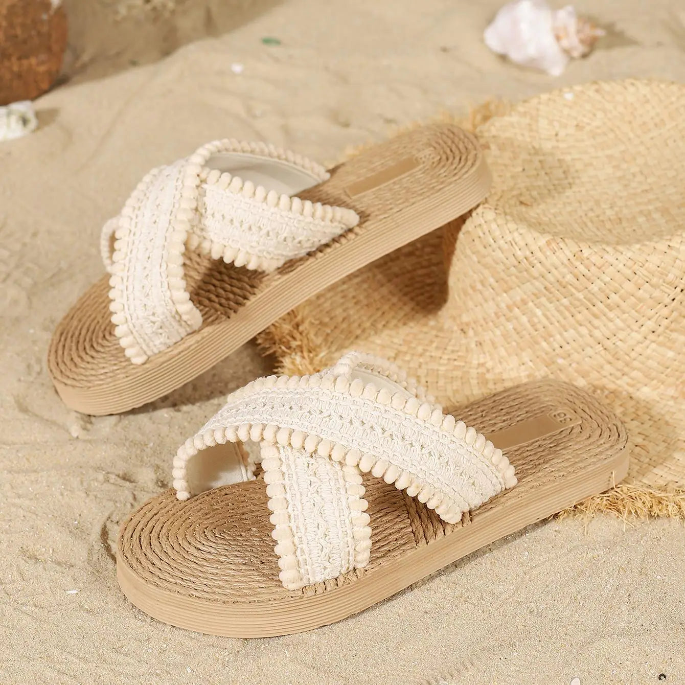 Ladies Platform Shoes Flip Flops Fashion Flip Flops Beach Slippers Bohemian Sandals Women Indoor Bedroom Flat Slipper Footwear
