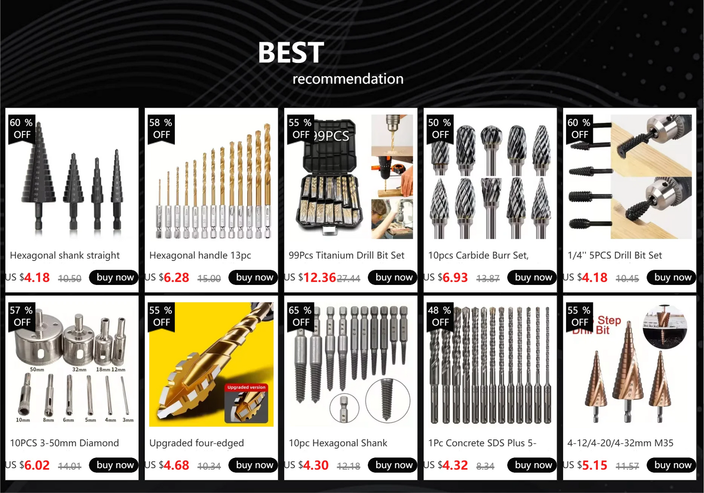 Hole Saw Cutter Drill Bit Set Holesaw Core HSS Wood Soft Metal Sheet Plastic PVC Stainless Steel High Speed for Power Tool