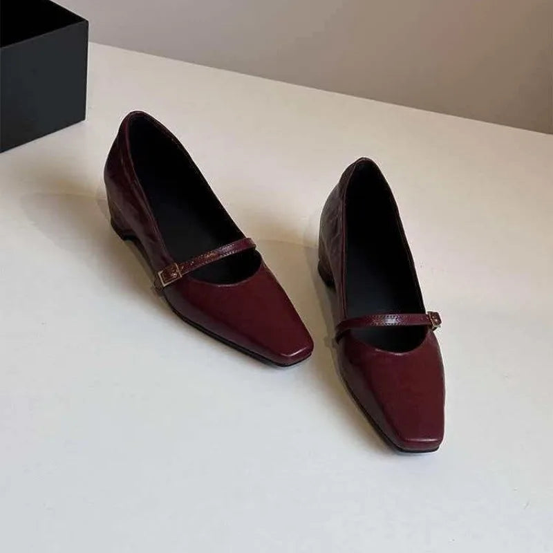 2026 Spring New Arrival Sweet Elegant Shoes Women Wedge Heel Pointed Toe Women's Shoes Sandals Metal Buckle Trim Sandals 4155