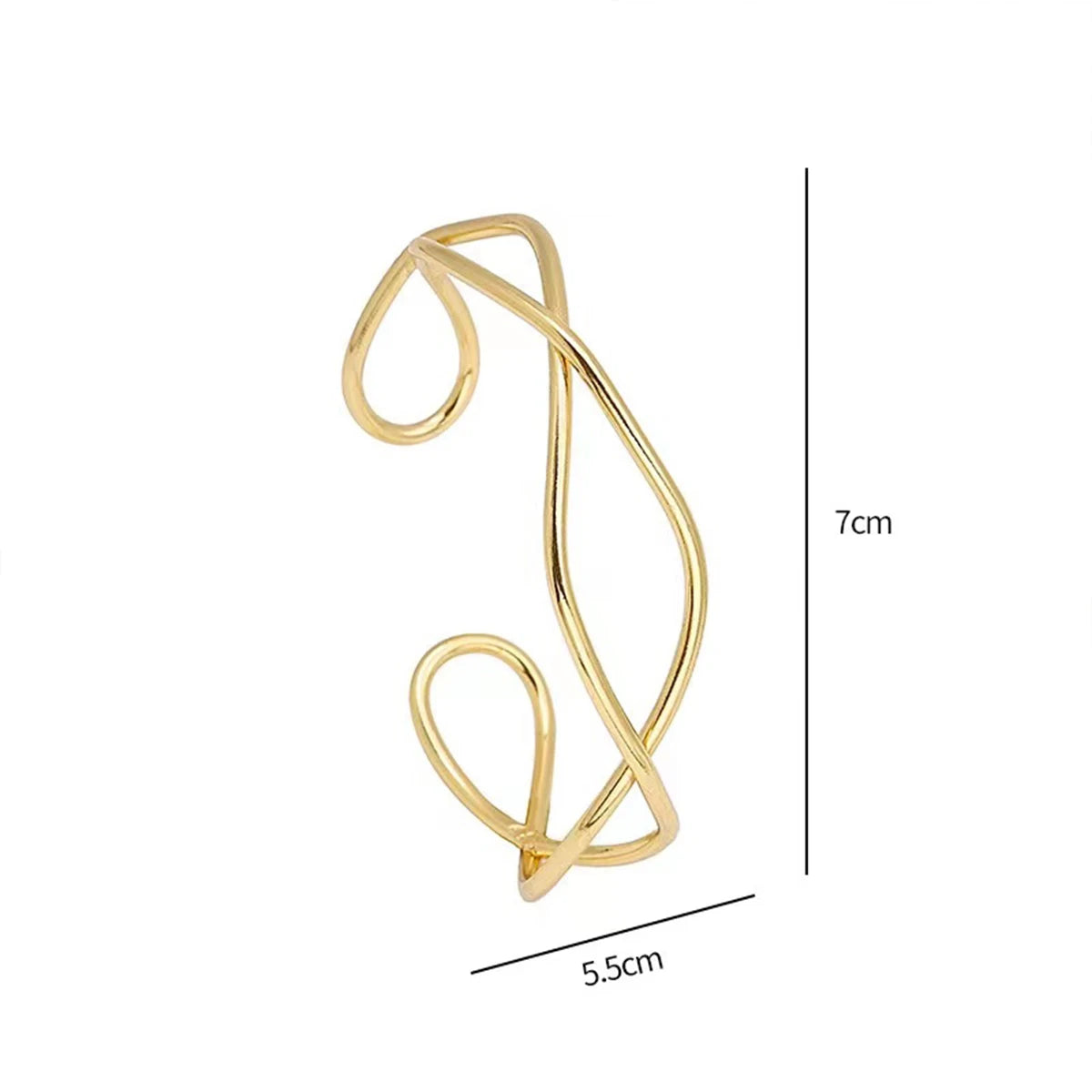 New Fashion Geometric Retro Metal Line Hollow Open Bracelet