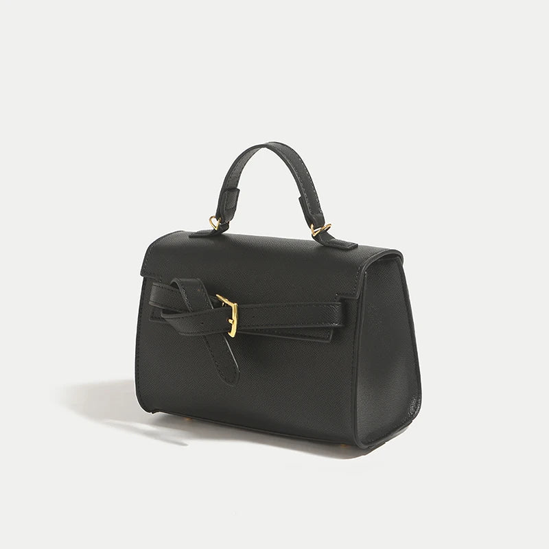 Classic Black Handbag Brand Bag Women Solid Small Pu Leather Crossbody Bag With Short Handle High End Sac A Main Designer Bosas
