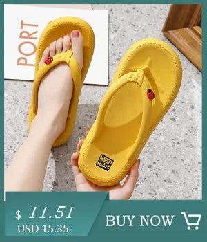 Women's Sandals 2022 New Female Slippers Shoes Comfy Platform Flat Sole Orthopedic Bunion Corrector Flip-flops  43