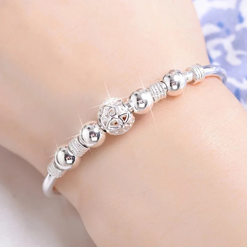 925 Sterling Silver Bracelet Beads High Quality for Men Women Luxury Wedding Jewelry Engagement Fashion Party Gifts