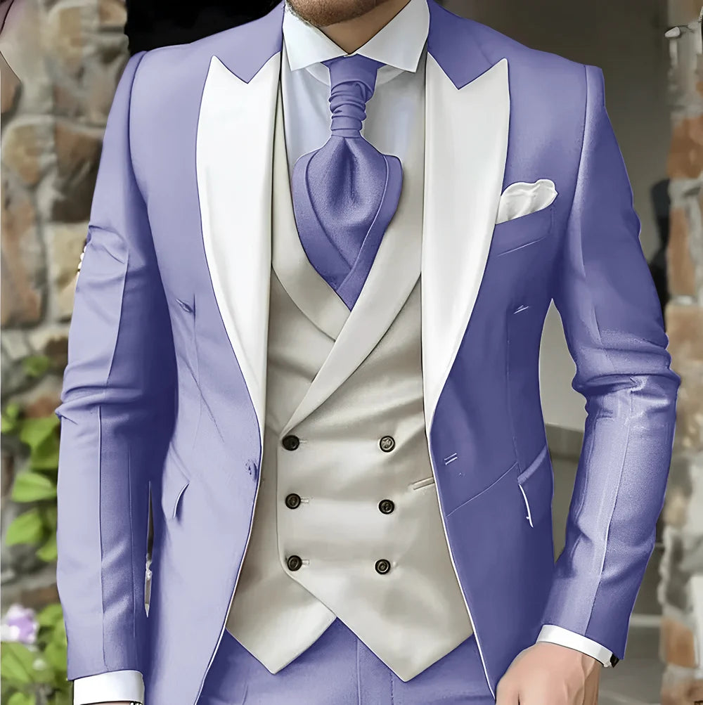 men's suit with peak lapel for wedding high-quality slim jackets Pointed collar double-breasted Carnivals men The latest