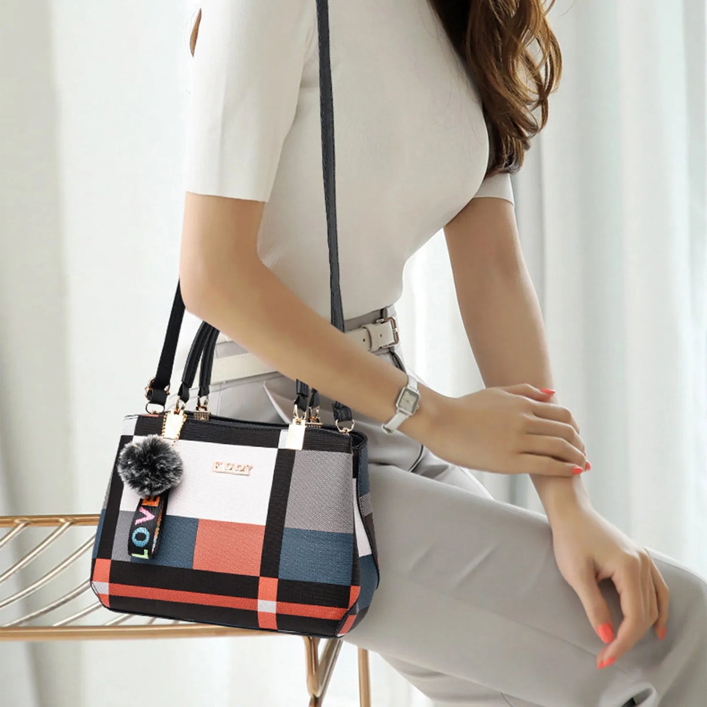 Luxury HandBag 2024 New Women Bag High Capacity Broadband Crossbody Bag Female Casual Fashion Trends Handbag