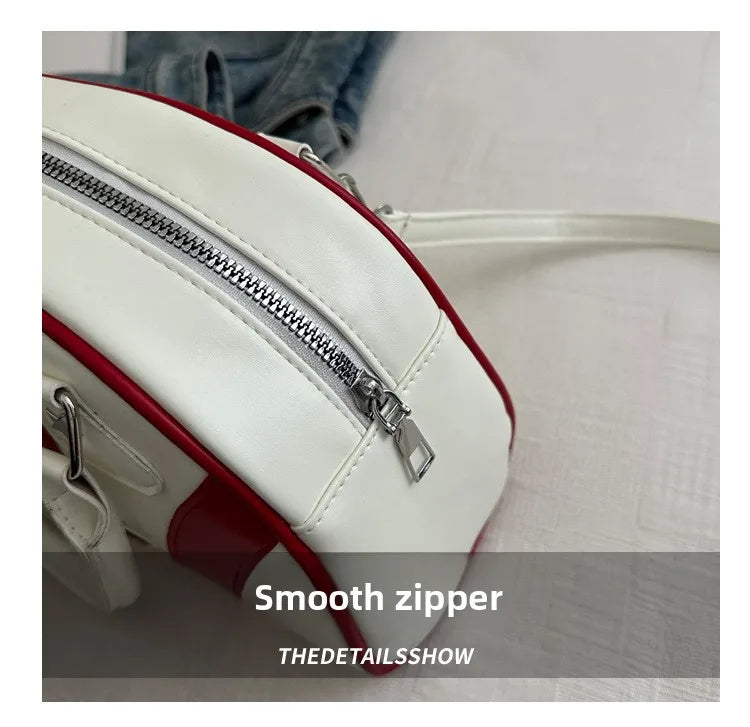Striped Handbag Women Shoulder Bag, Chic Half Moon Armpit Bag, Stylish Tote Crossbody Bag for Women‘s Daily Work Party Travel