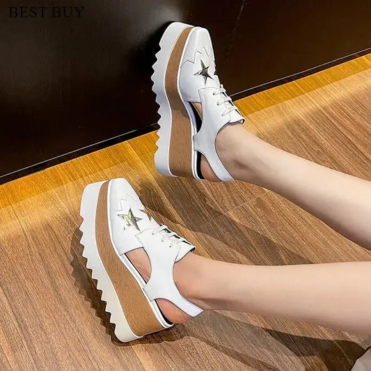 women wedge shoes pointed toe high heels platform office lady party shoes Plataform Height increasing Shoes Casual style