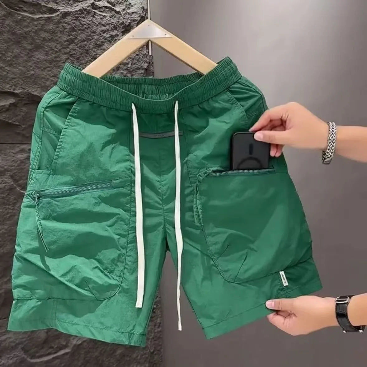 2025 Men Clothing Men's Shorts Trend Elastic Waist Sweatpants Summer Men Short Korean Fashion Streetwear Harajuku Shorts Men