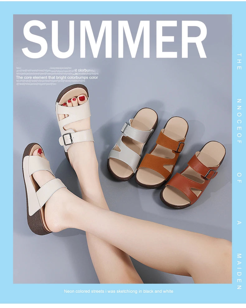 Women Slippers Shoes For Women Summer Sandals Platform Shoes With Heels Slippers Mujer Casual Outdoor Walking Summer Shoes