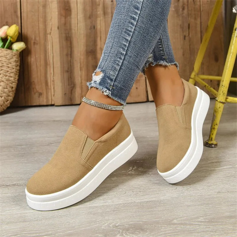 Shoes for Women Spring Leisure Sneakers New Womens Lazy Footwear Lightweight Thick Sole Platform Women Shoes Size 36-43