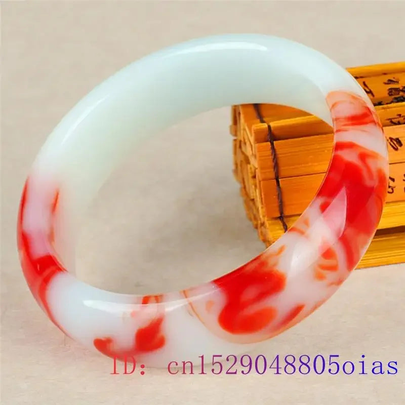Color Jade Bangle Bracelet Genuine Natural Charm Jewellery Fashion Accessories Hand-Carved Amulet Gifts for Women Her Men