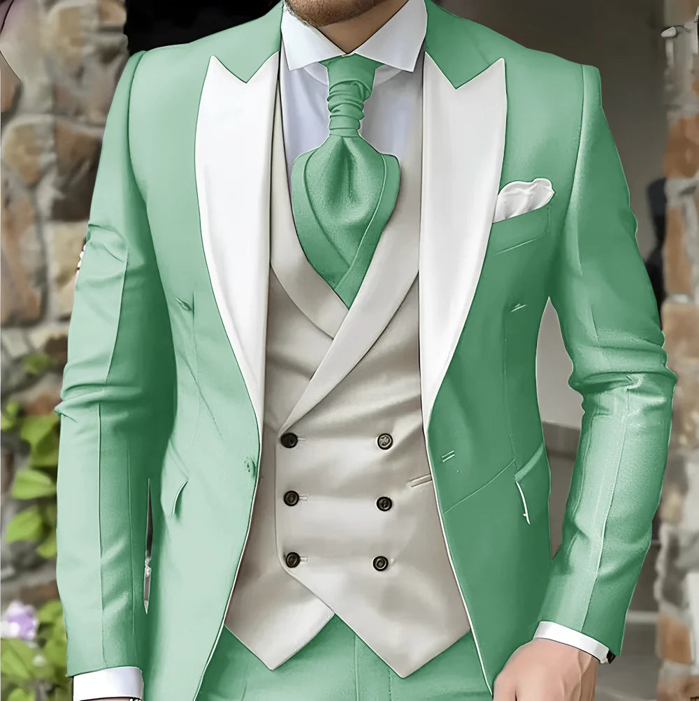 men's suit with peak lapel for wedding high-quality slim jackets Pointed collar double-breasted Carnivals men The latest