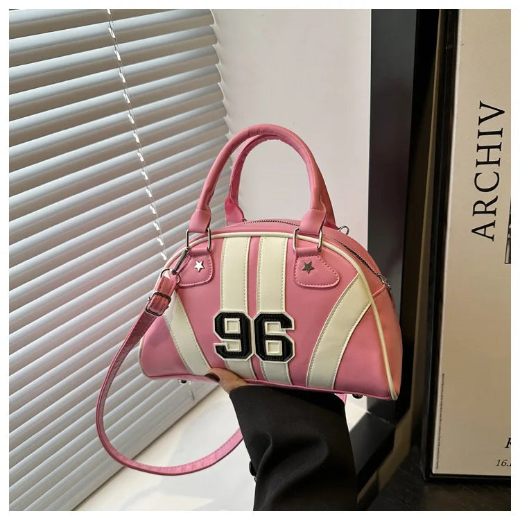 Striped Handbag Women Shoulder Bag, Chic Half Moon Armpit Bag, Stylish Tote Crossbody Bag for Women‘s Daily Work Party Travel