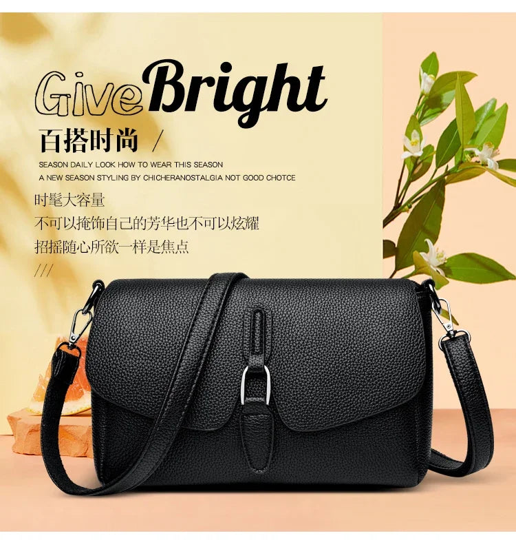 New Soft Leather Crossbody Bags for Women Luxury Handbags Women Bags Designer Female Casual Hand Shoulder Bag bolsos de mujer