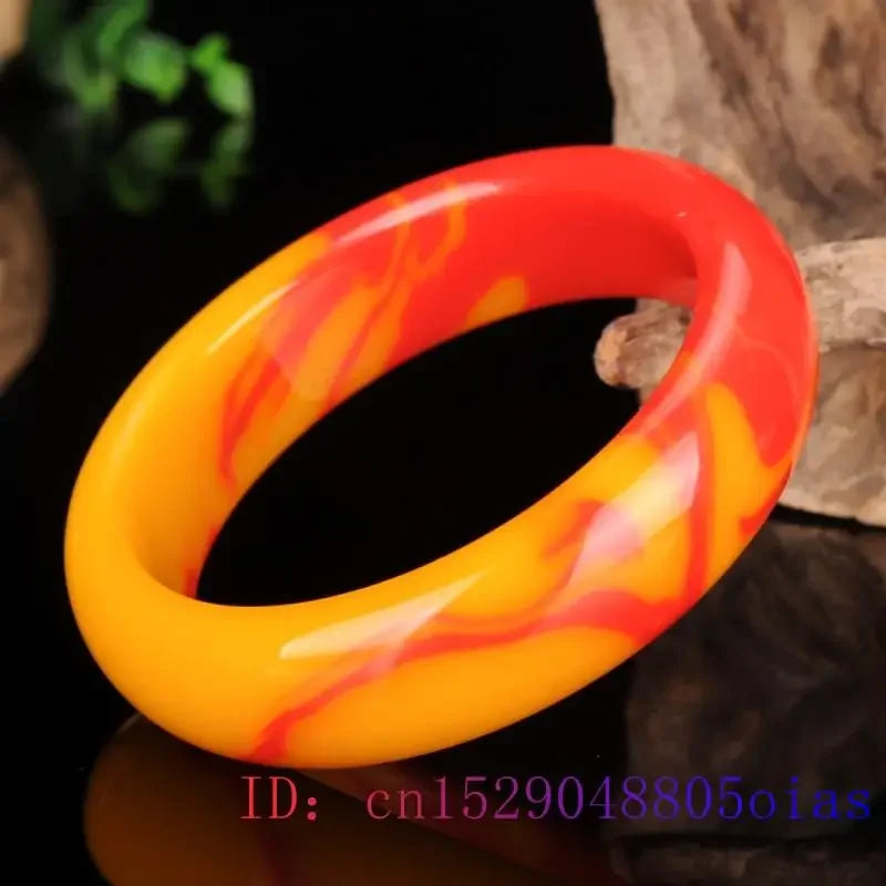 Color Jade Bangle Bracelet Genuine Natural Charm Jewellery Fashion Accessories Hand-Carved Amulet Gifts for Women Her Men