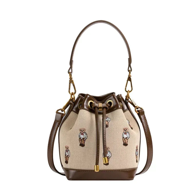 Drawstring Bucket Bag Large Capacity Women's Handheld Crossbody Messenger Bag Large Capacity Handheld Shoulder Armpit Bag