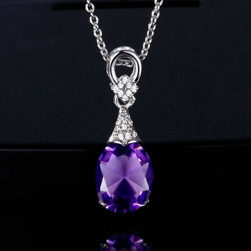 Colorful Jewelry Necklaces New Fashion Gemstone Pendant Necklace For Women Wholesale Wedding Anniversay Party Gifts