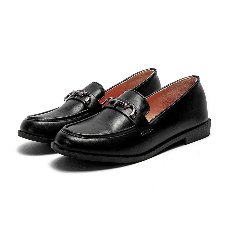 C-H Woman's Flat Shoes 2025 New Black Women's Business Shoes Commuter students