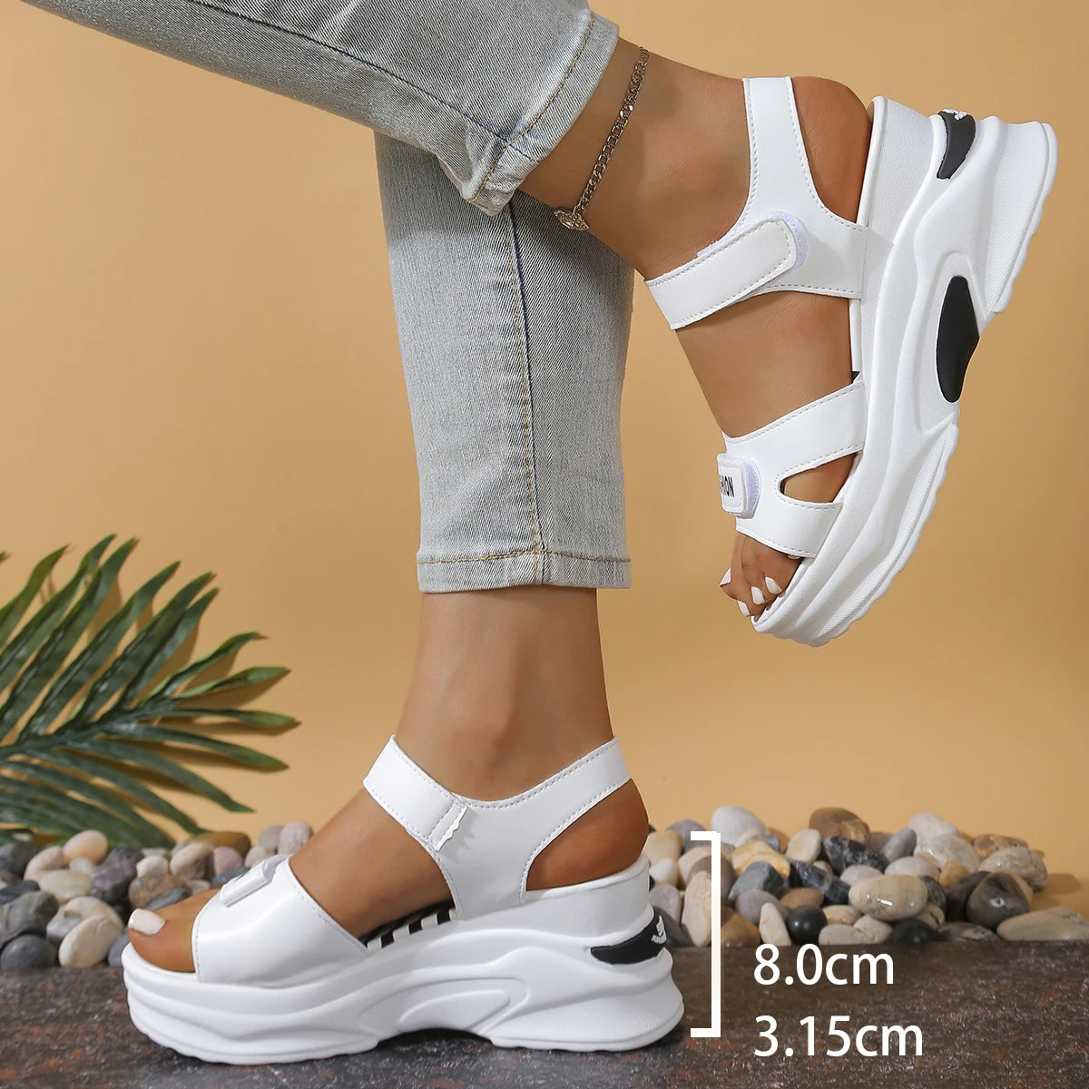 New Women Platform Wedge Sandals Summer Fashion Comfortable Shoes Women Light Casual Velcro Beach Shoes Zapatos De Mujer