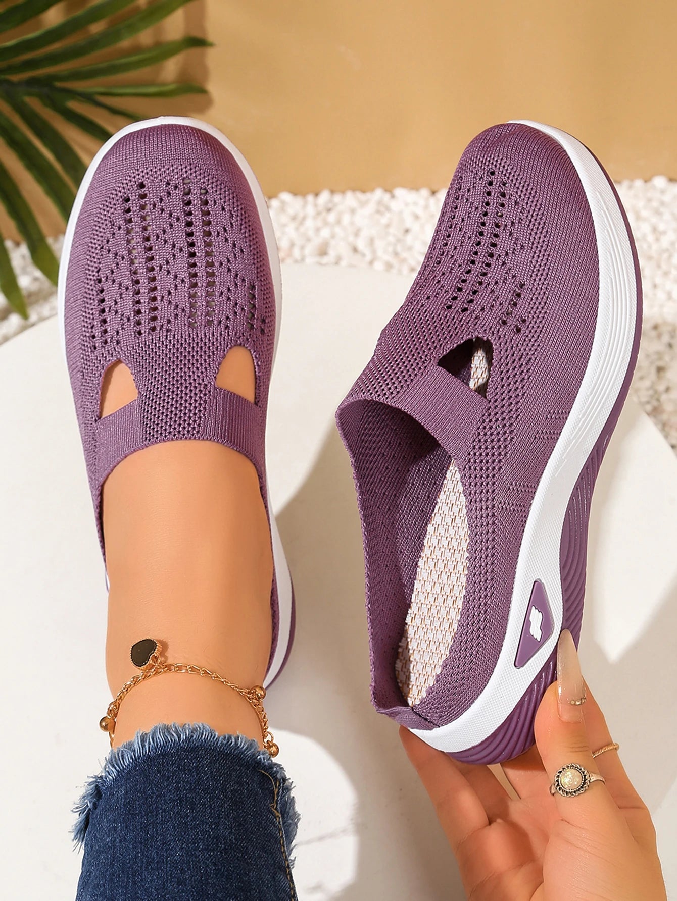 Women shoes Convenient and comfortable at home, one foot with a vent and half slipper women's summer shoes free shippiing shoes